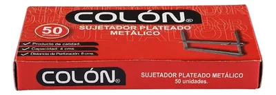 Sujetadores Plásticos Plateados 50 Unidades Plateado