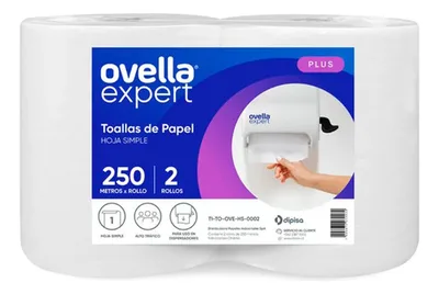 Toalla De Papel Hoja Simple Rollo 250m Ovella