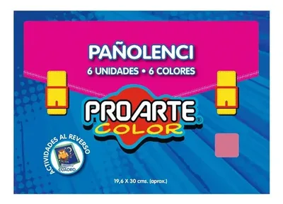 Estuche Pañolenci 6 Hojas Colores Proarte