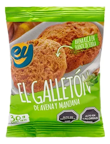 Galletón De Avena Y Manzana 30gr Ey
