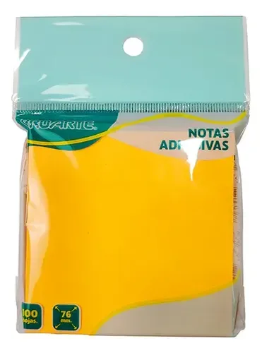 Notas Adhesivas Papel Naranjo 100 Hojas Coral Claro