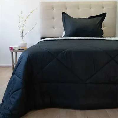 Plumón Sherpa Outboss Deluxe 1.5 Plazas Negro Negro