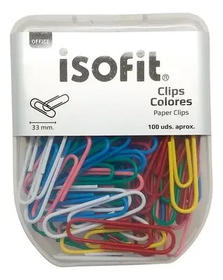 Clips De Colores Surtidos 33mm Multiuso Coral Claro