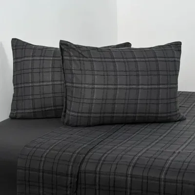 Set De Sábanas De Polar Estampadas 2.5 Plazas Verde Oscuro