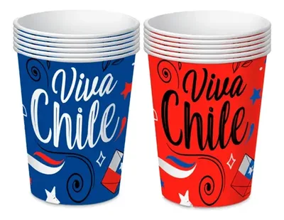 Vasos Desechables 250cc Diseños Multicolor Coral Claro