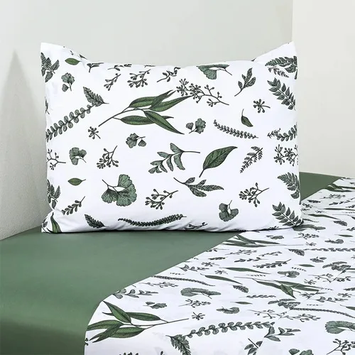Set De Sábanas Estampadas 200 Hilos Algodón Polycotton Verde
