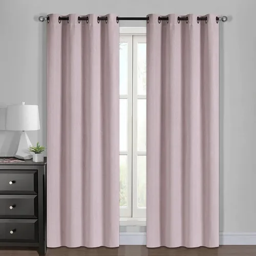 Cortinas Blackout 4 Paños Poliéster 140x220 Coral Claro