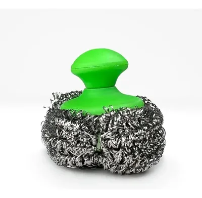 Fregadora De Acero Inoxidable Con Mango Para Cocina