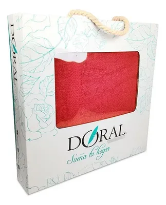Set De Toallas Silver 100% Algodón Cara Y Baño Rojo