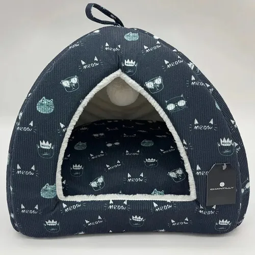 Cama De Gato Triangle Acolchada Confortable Coral Claro
