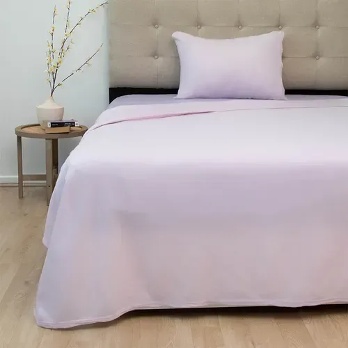 Set De Sábanas Polar Bicolor 1.5 Plazas Térmica Verde Oscuro