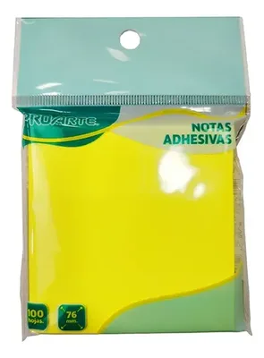 Notas Adhesivas Papel Amarillo 100 Hojas Amarillo
