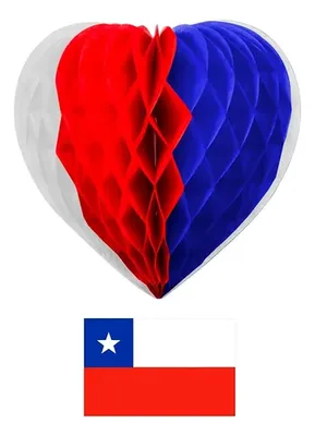 Adorno Dieciocho Corazón 25cm Bandera Tricolor