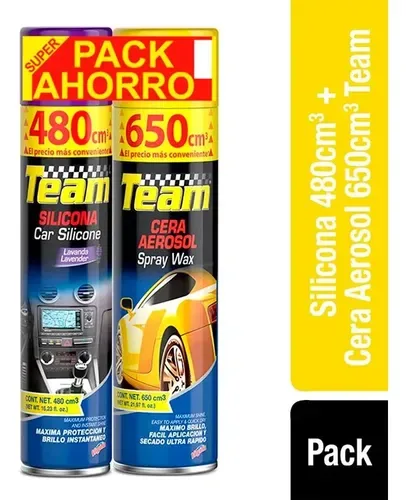 Pack Silicona Y Cera Automotriz Team