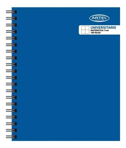 Cuaderno Universitario Espiral Matemática Azul