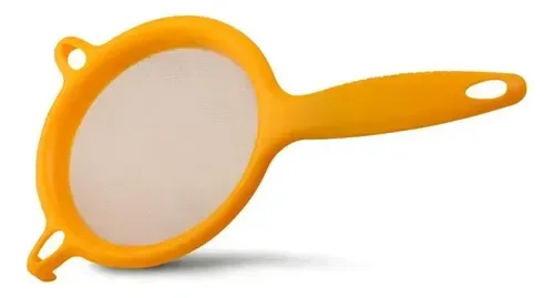 Colador Plástico De Cocina Amarillo Amarillo