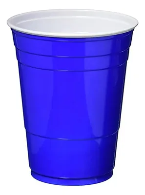 Vaso Plástico Bicolor 500cc Reutilizable Azul