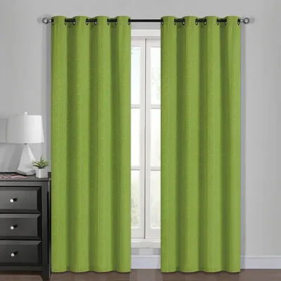 Cortinas Polycotton Algodón Poliéster Verde 140x220 Verde