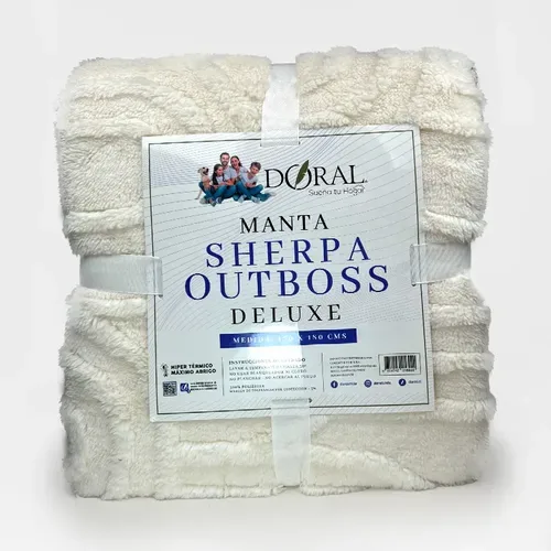 Manta Sherpa Térmica Poliéster Deluxe Coral Claro