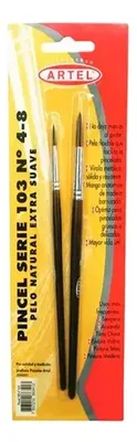 Set Pinceles Pelo Natural Artel Para Arte