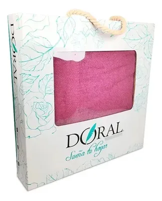 Toalla Set De 2 Piezas 100% Algodón Cara Y Baño Coral Claro