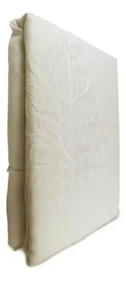 Cortina Velo Bordado Jazmín Poliéster 140x230cm Coral Claro