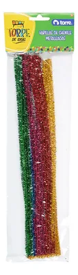 Varillas De Chenille Metálicas Surtidas Coral Claro
