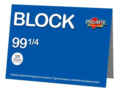 Block De Dibujo Medio Proarte 20 Hojas 140g