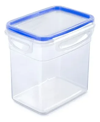 Contenedor Hermético Rectangular Plástico 1.1l Coral Claro