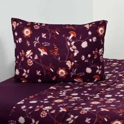 Set De Sábanas De Polar Estampadas 2 Plazas Verde Oscuro