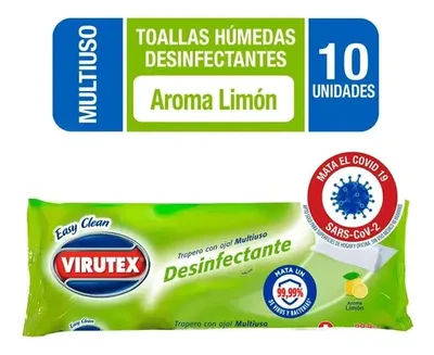 Trapero Húmedo Desinfectante Multiuso Limón