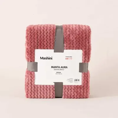 Manta Flannel Fleece Poliéster Suave Coral Coral
