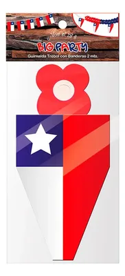 Guirnalda Diciochera Tricolor Trébol Con Banderas 200cm Coral Claro