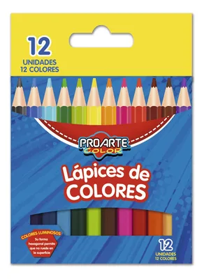 Lápices De Colores Cortos Hexagonales Proarte