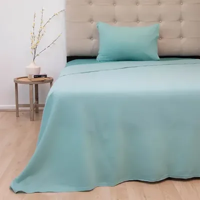 Set De Sábanas Polar Bicolor 1.5 Plazas Turquesa