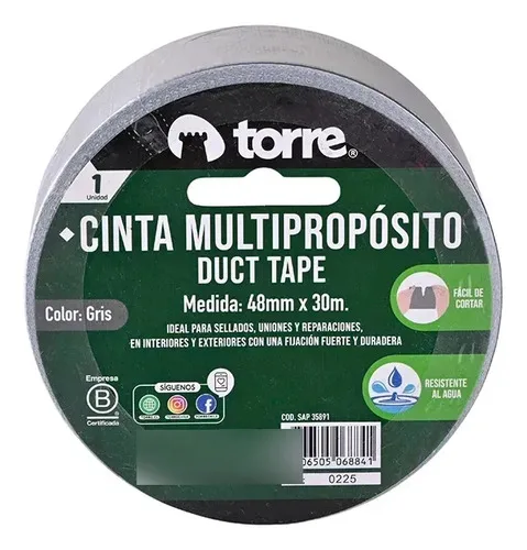 Cinta Multipropósito Gris 48mm X 30m Resistente Gris