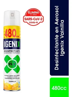Desinfectante Aerosol 480cc Eliminador Virus Bacterias