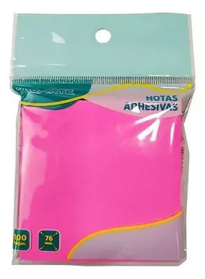 Notas Adhesivas Papel Rosado 100 Hojas Rosa