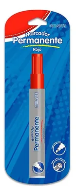 Plumón Permanente Punta Biselada Rojo Proarte