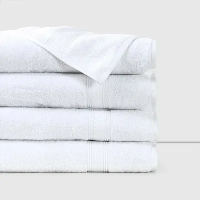 Toalla De Baño 100% Algodón 450 Grs Blanco Blanco