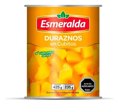 Duraznos En Conserva 425g Cubitos Esmeralda