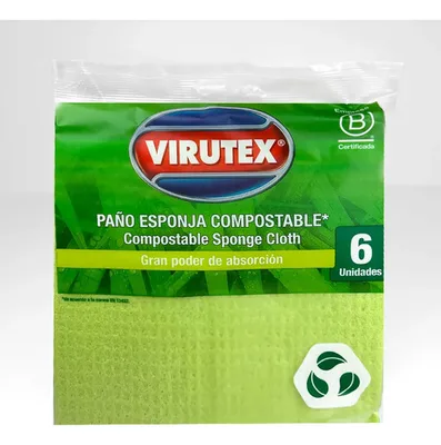 Paño Celulosa Natural Biodegradable Multiuso