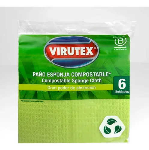 Paño Celulosa Natural Biodegradable Multiuso