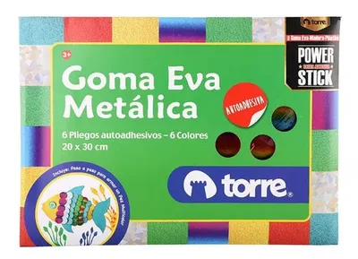 Goma Eva Autoadhesiva Multicolor Set 6 Pliegos Coral Claro