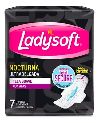 Toallas Femeninas Nocturnas Ladysoft Tela Suave