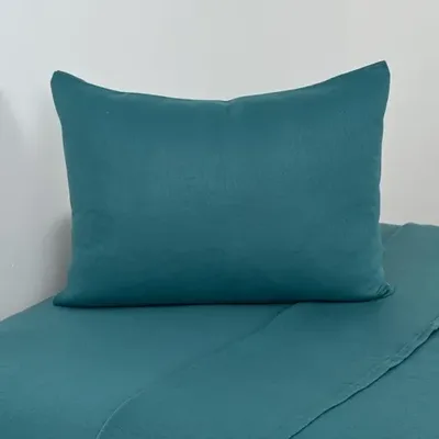 Set De Sábanas Polar Lisa 1.5 Plazas Turquesa Turquesa