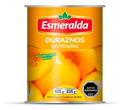 Duraznos En Conserva Mitades 425g Esmeralda