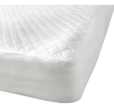 Cubre Colchón Microfibra Impermeable 2 Plazas Blanco Cuna
