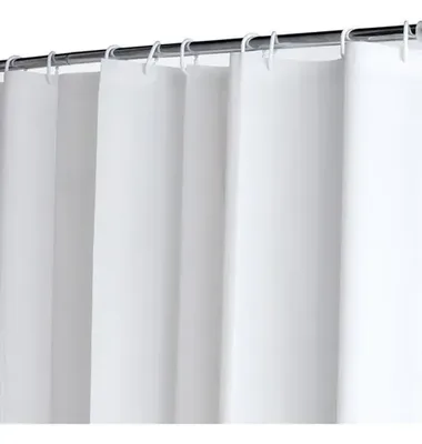 Forro Cortina Baño Peva 180x180 Con Ganchos Blanco