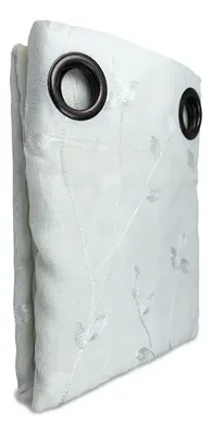 Cortina Velo Argolla Teresita Poliéster Blanco Blanco
